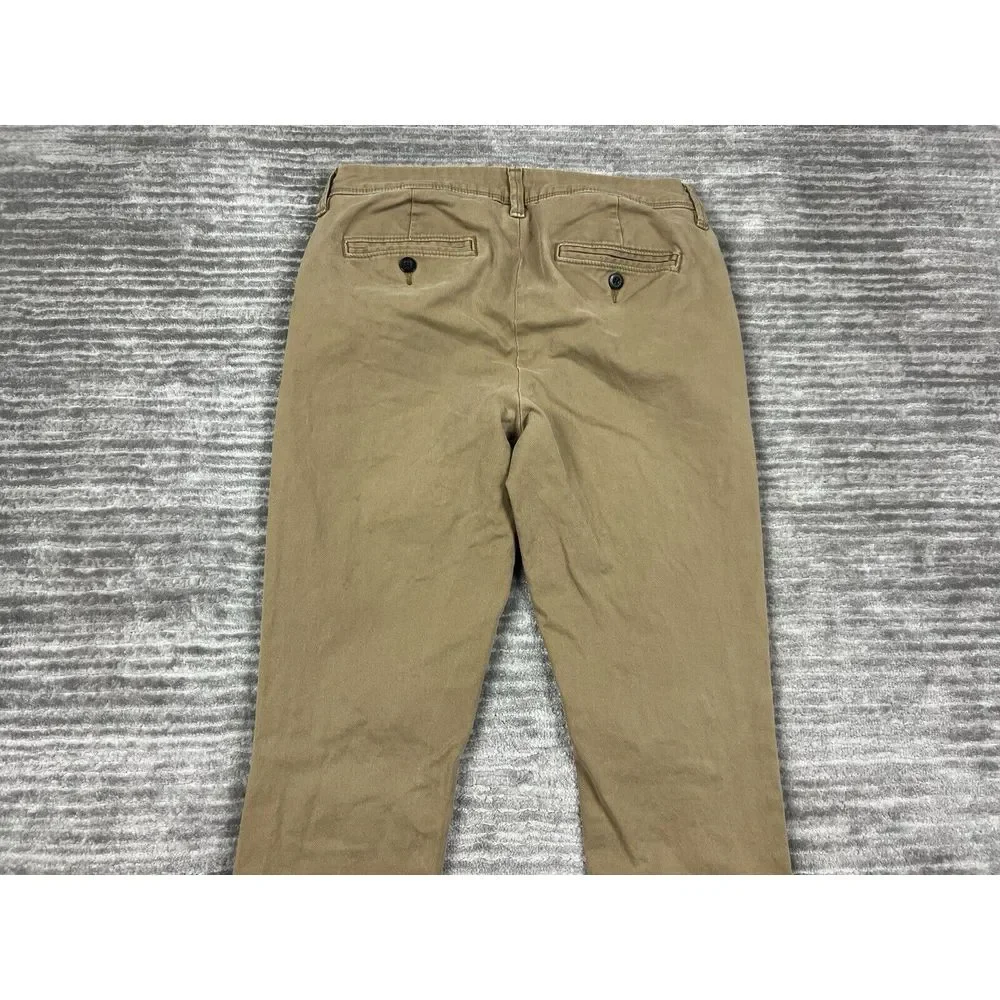 Aeropostale Pants Mens 27/28‎ Beige Skinny Cotton Blend Destroyed Knee Chino